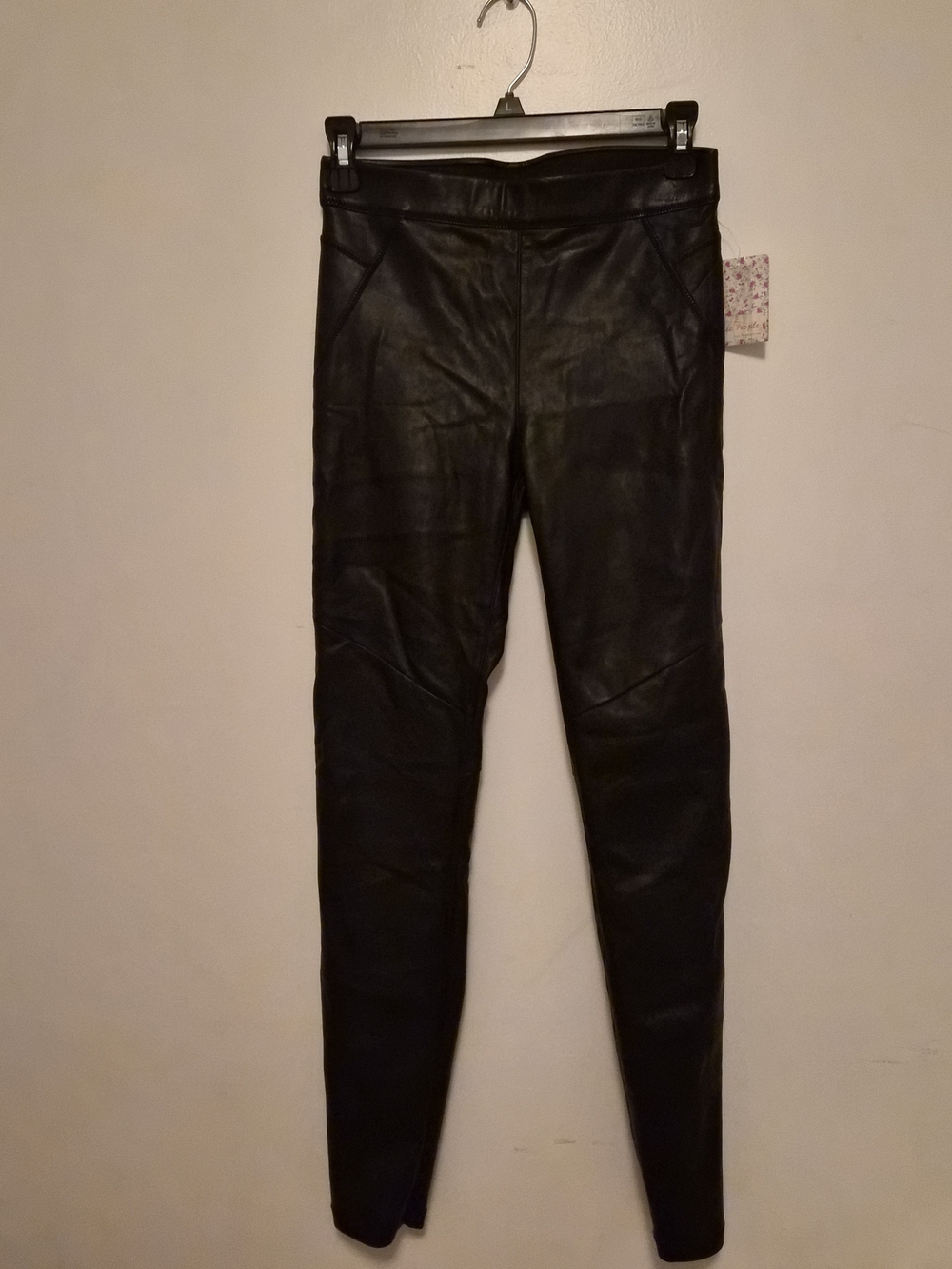 Women’s Black Faux Leather Jeans - Sleek Slim Fit